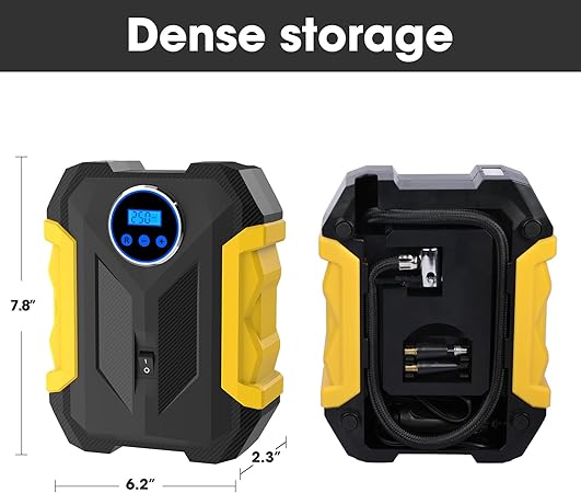 INFLADOR DE AIRE DE NEUMÁTICOS | PRESIÓN DE 150 PSI | 6000mAh