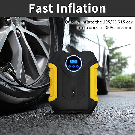 INFLADOR DE AIRE DE NEUMÁTICOS | PRESIÓN DE 150 PSI | 6000mAh